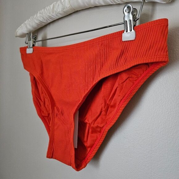 Andie Bikini Rib Bottom Sire Orange Neutral Beach Vacation Classic - Picture 3 of 10